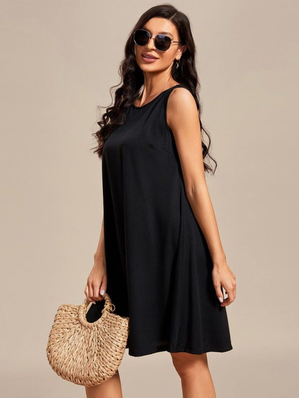 Stylish Printed Strapless Cocktail Dress with Loose A-Line Fit - Image 8