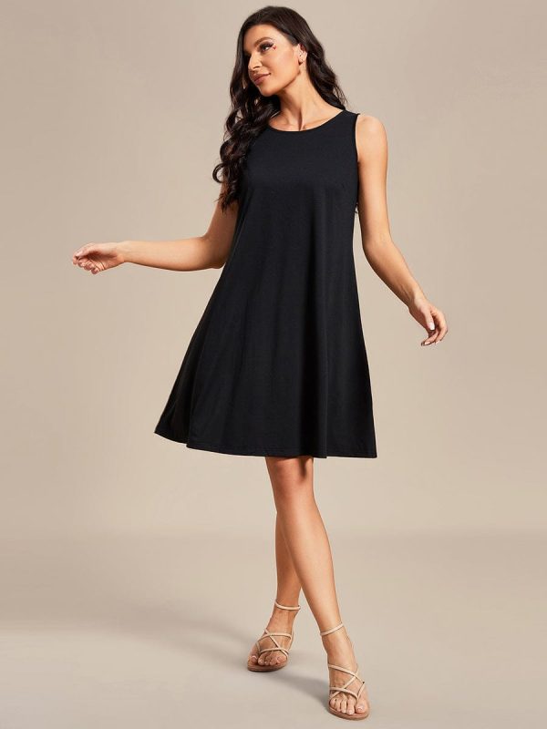 Stylish Printed Strapless Cocktail Dress with Loose A-Line Fit - Image 9
