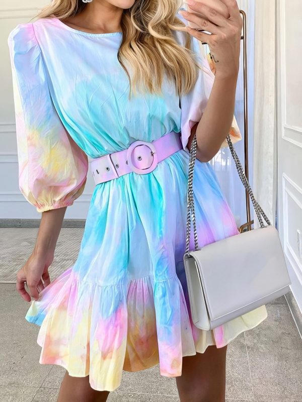Tie-dye Ruffled Hem Dress - Image 2