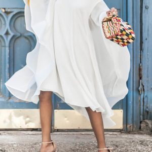 Women's Dresses Chiffon Off Shoulder Irregular Dress